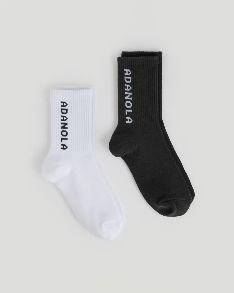 Adanola 2 Pack Socks - Graphite Grey/White