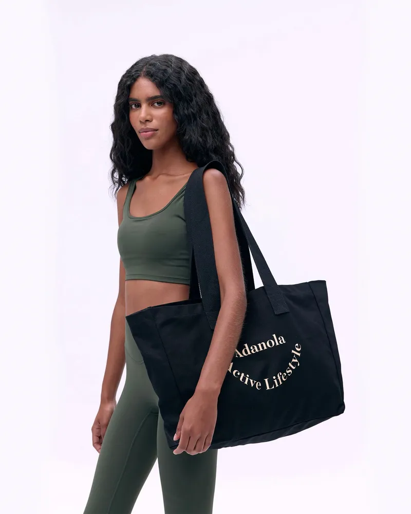 Adanola Active Lifestyle Tote Bag - Black/Nude