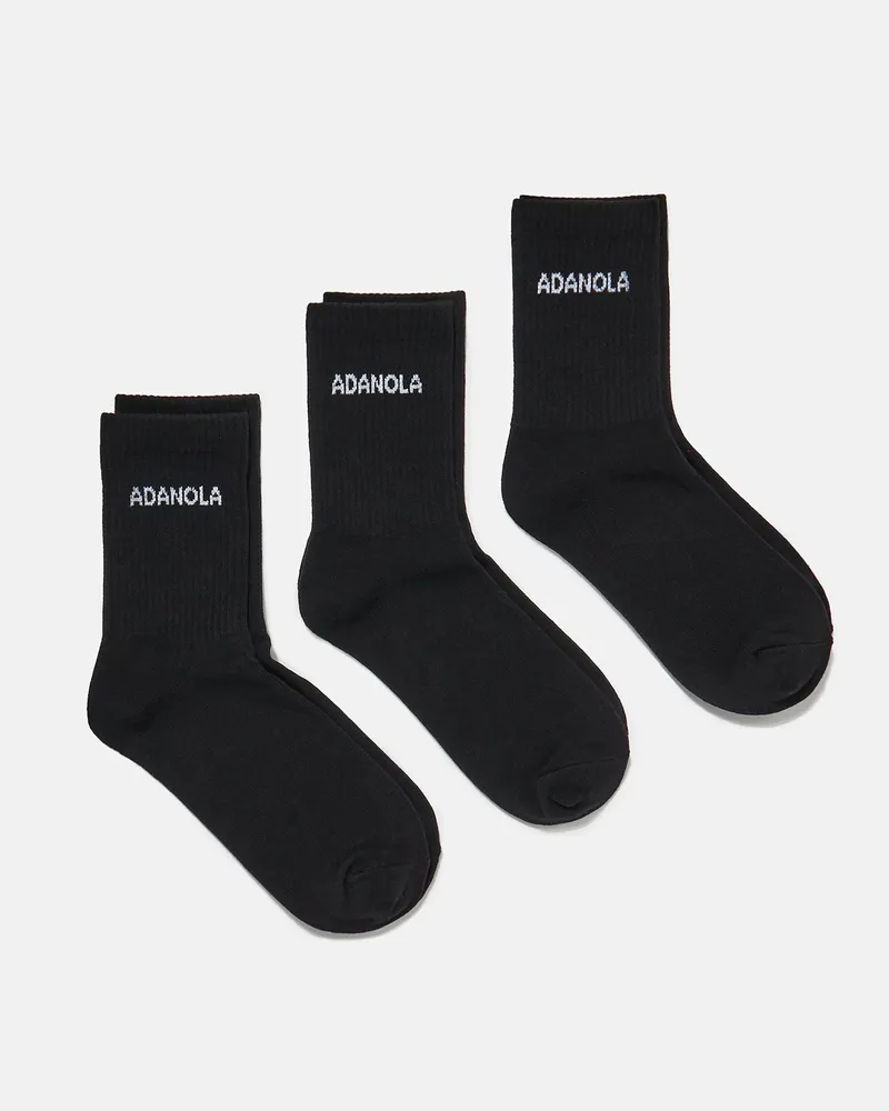 Adanola 3 Pack Socks - Black