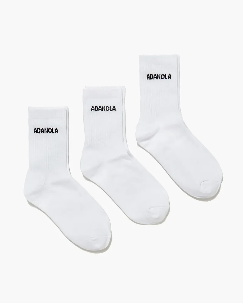 Adanola 3 Pack Socks - White