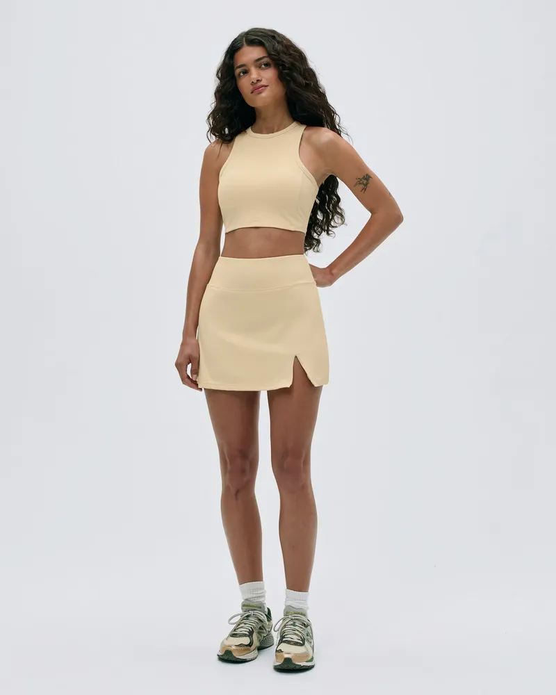 Adanola Ultimate A-line Tennis Skirt - Butter Yellow