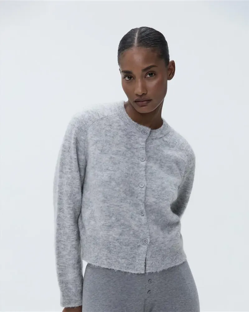 Adanola Pleteni Kardigan - Svijetlo Siva Melanž