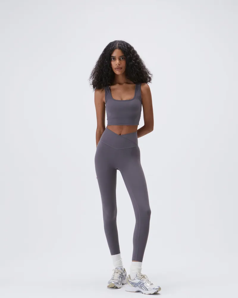 Adanola Ultimate Wrap Over Leggings - Dark Grey