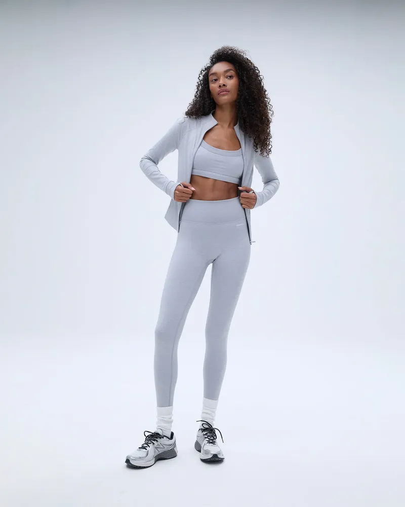 Adanola Brushed Legging - Light Grey Melange