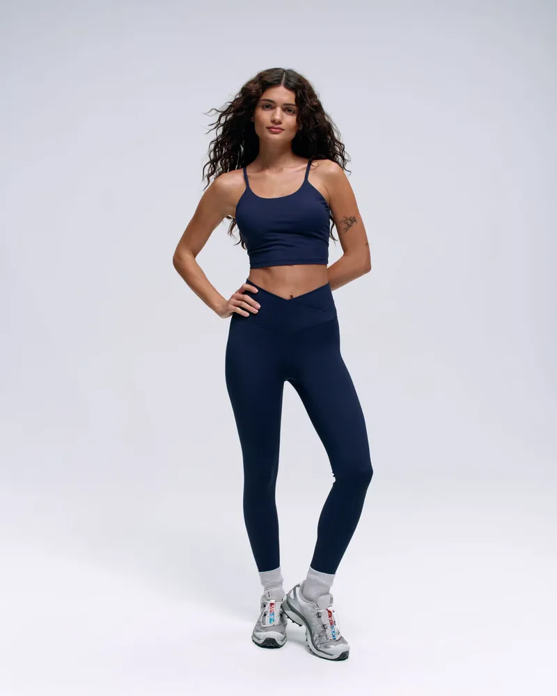 Adanola Ultimate Wrap Over Leggings - Navy Blue