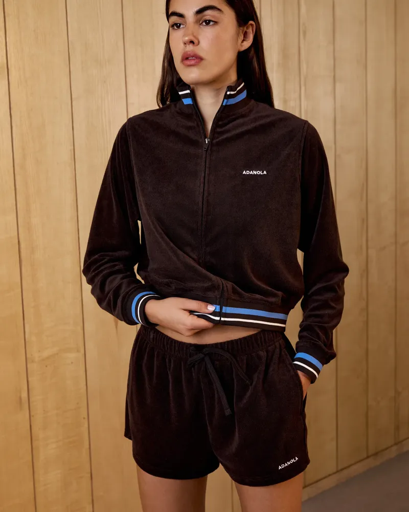 Adanola Terry Towelling Shorts - Coffee Bean