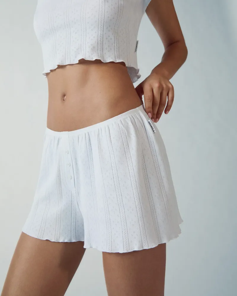 Adanola Pointelle Shorts - White