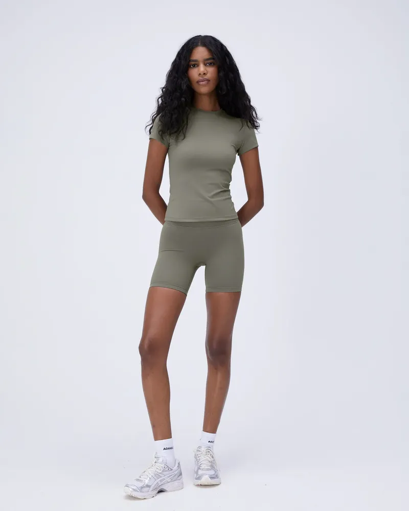 Adanola Ultimate Crop Shorts - Olive Green