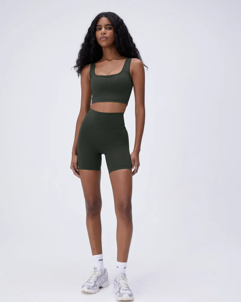 Adanola Ultimate Crop Shorts - Dark Olive