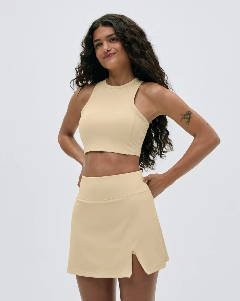 Adanola Ultimate Binding Detail Tank Bra - Butter Yellow