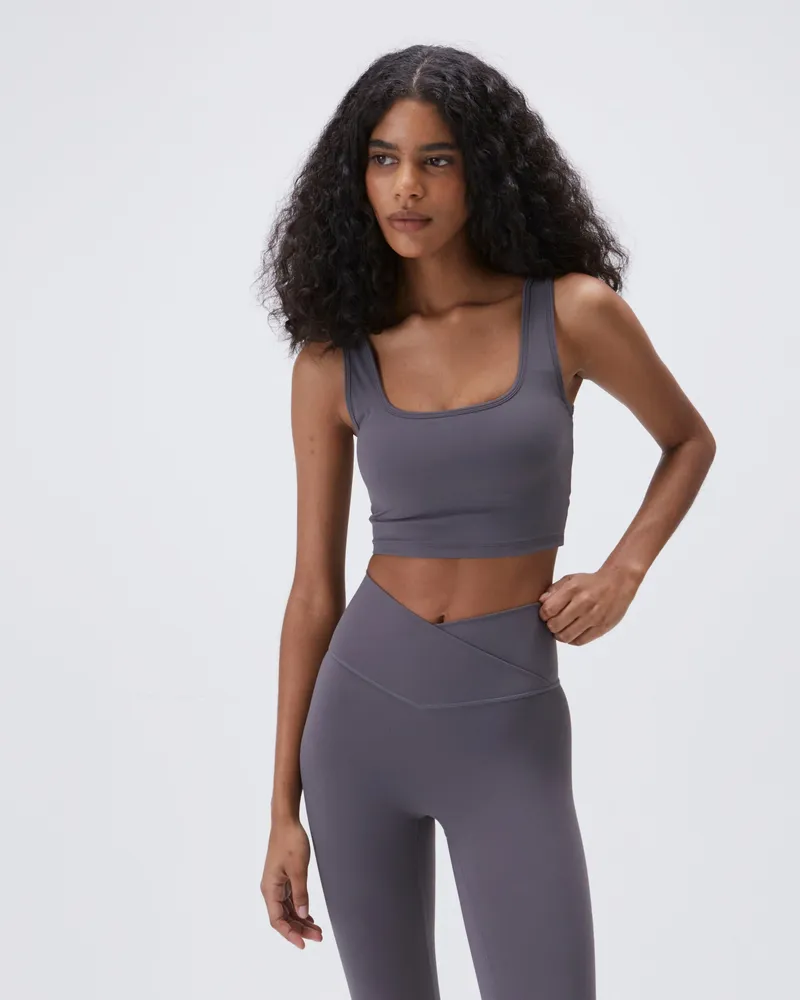 Adanola Ultimate Square Neck Bra - Dark Grey