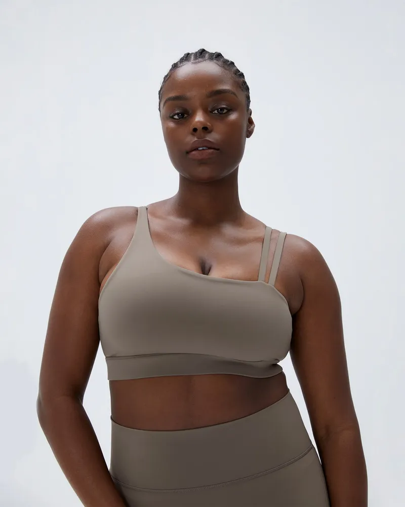 Adanola Ultimate Asymmetric Double Strap  Bra - Cocoa Brown