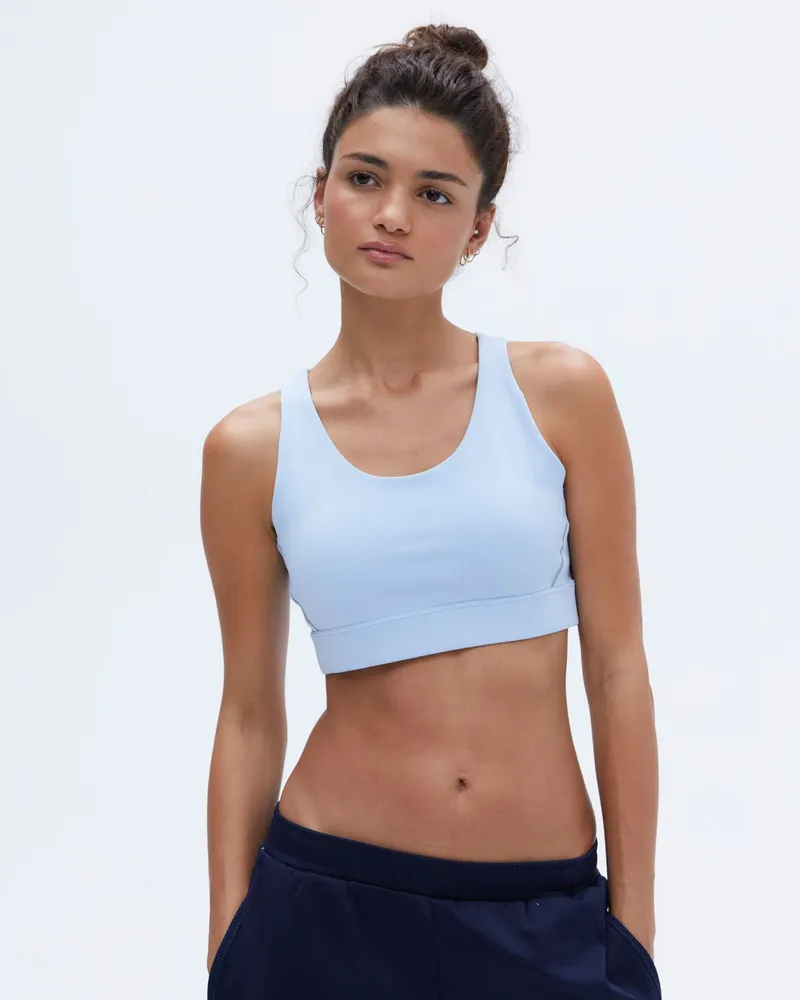 Adanola Mesh Open Back Bra - Powder Blue