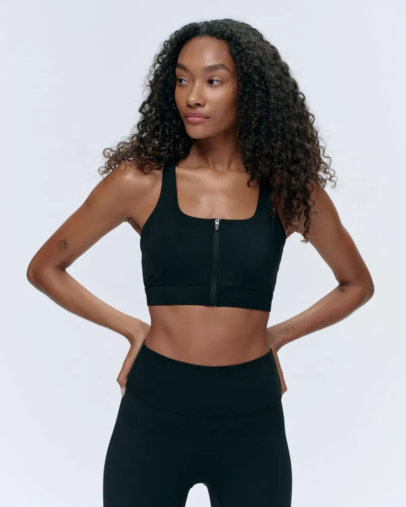 Adanola Ultimate Zip Front Bra - Black