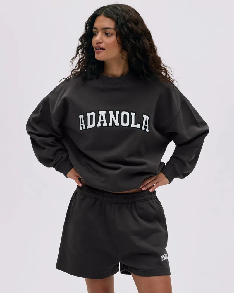 Adanola Varsity Oversized Sweatshirt - Coffee Bean
