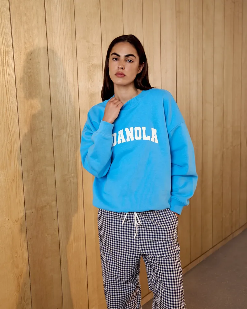 Adanola Varsity Oversized Sweatshirt - Capri Blue