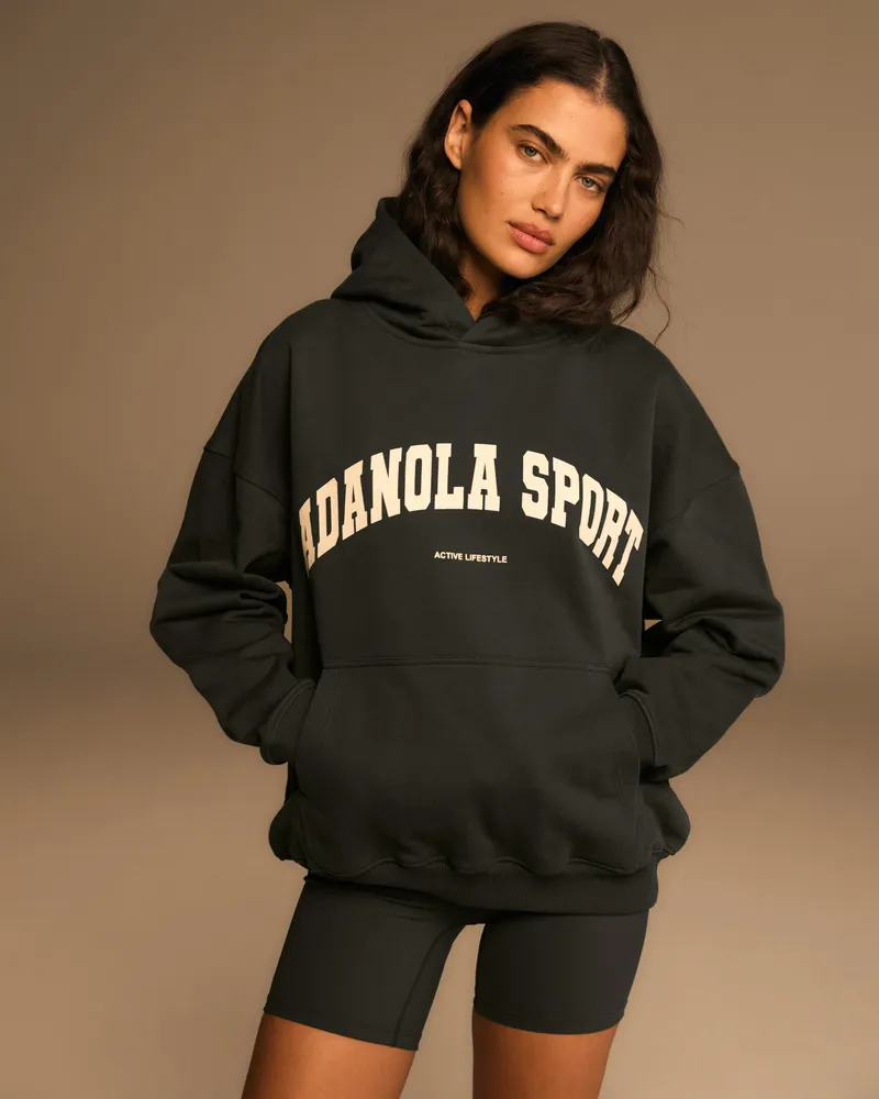 Adanola AS Oversized Hoodie - Graphite Grey/Marshmallow White