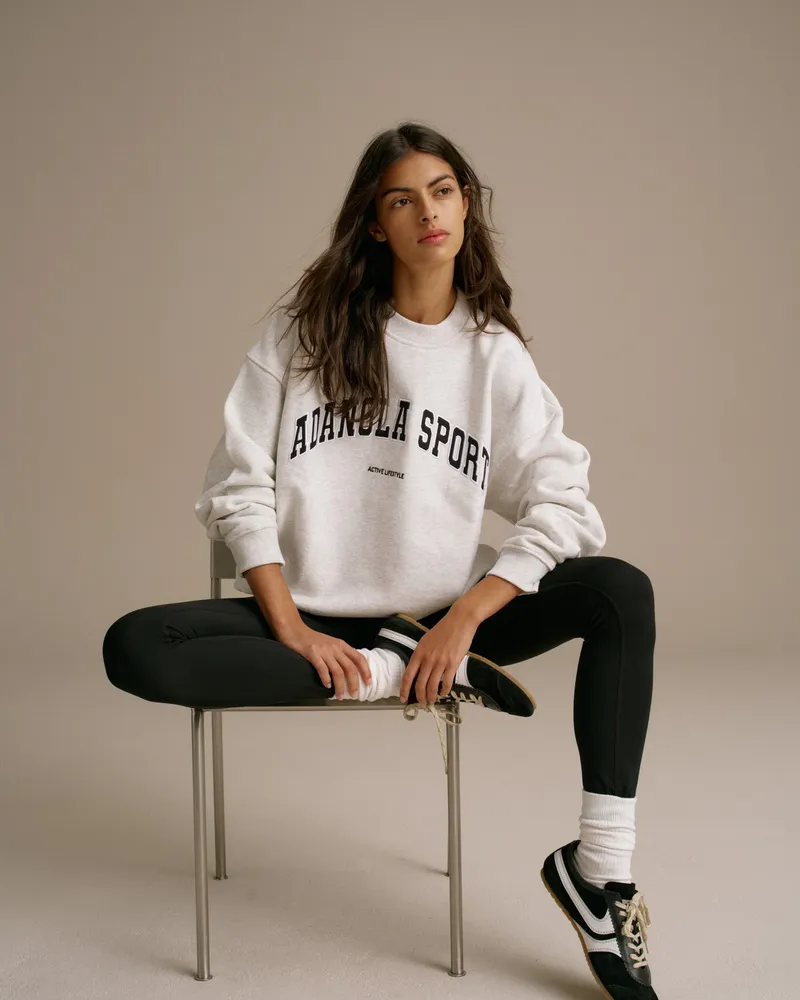 Adanola AS Oversized Sweatshirt - Light Grey Melange