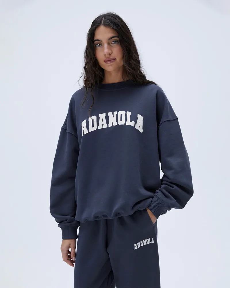 Adanola Varsity Oversized Sweatshirt - Midnight Blue