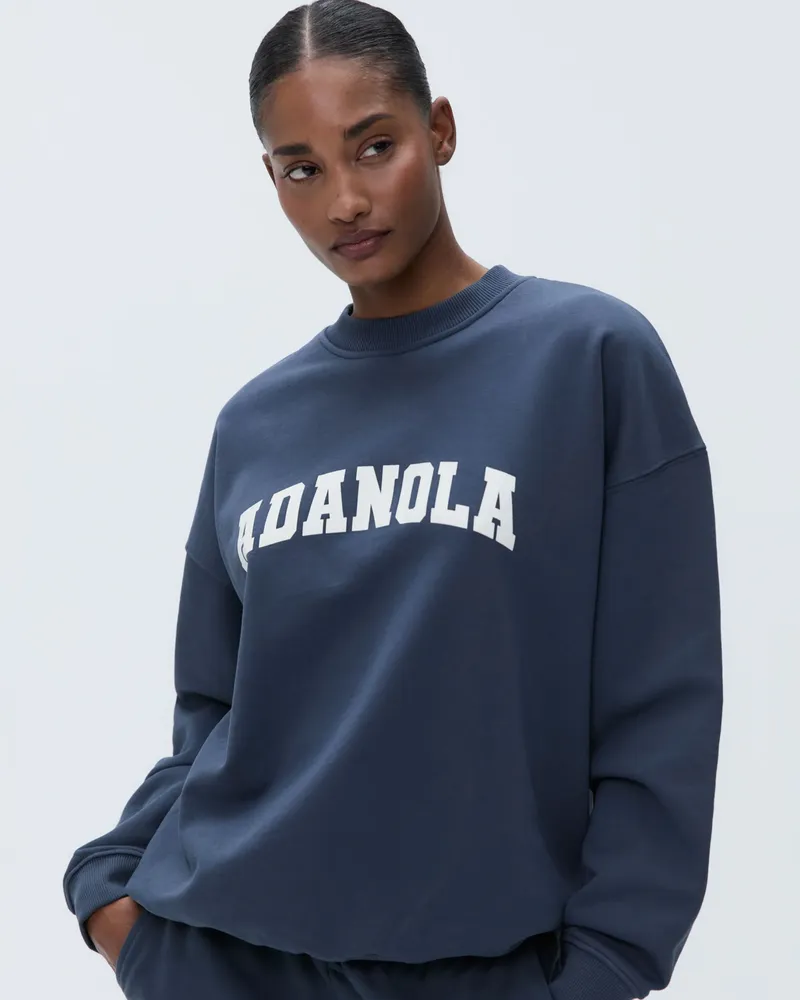 Adanola Varsity Oversized Sweatshirt - Washed Midnight Blue