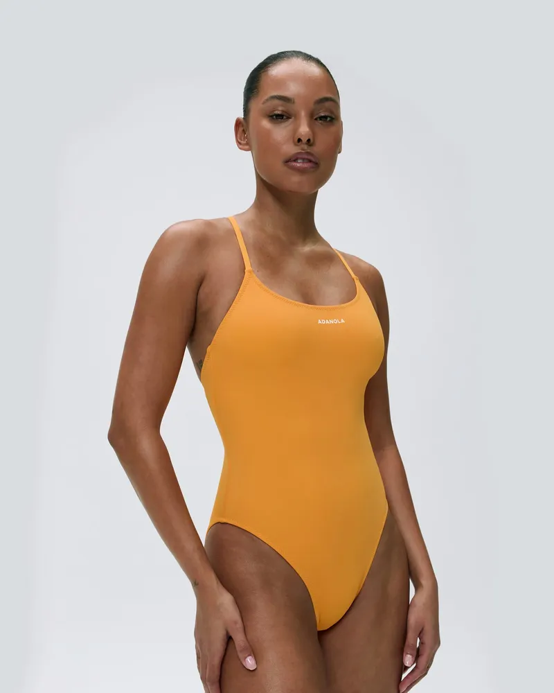 Adanola Tie Back Swimsuit - Mango Orange