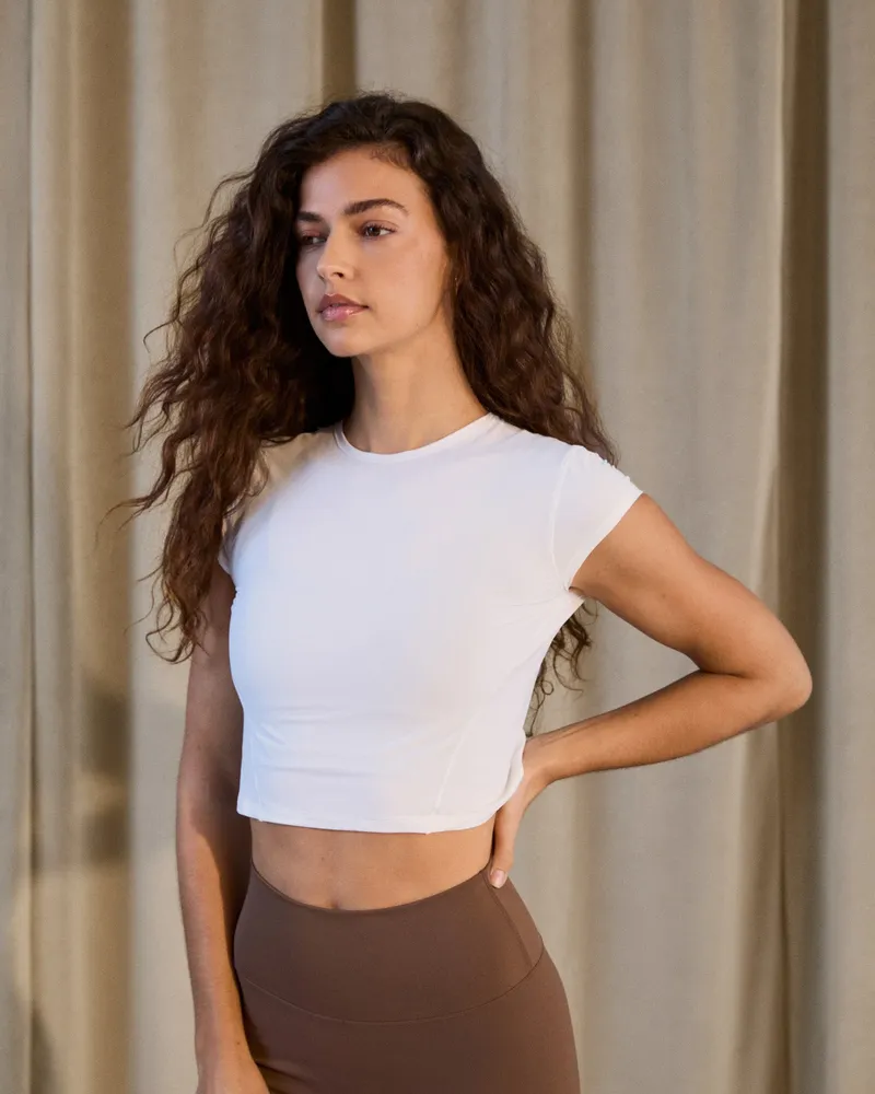 Adanola Soft Touch Cap Sleeve Top - White