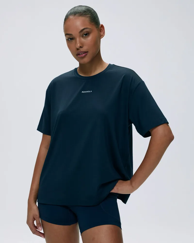 Adanola Mesh Active T-Shirt - Navy Blue