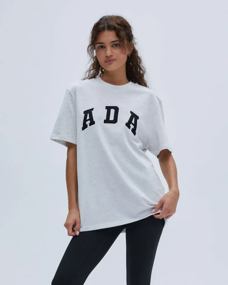 Adanola ADA Short Sleeve Oversized T-shirt - Light Grey Melange