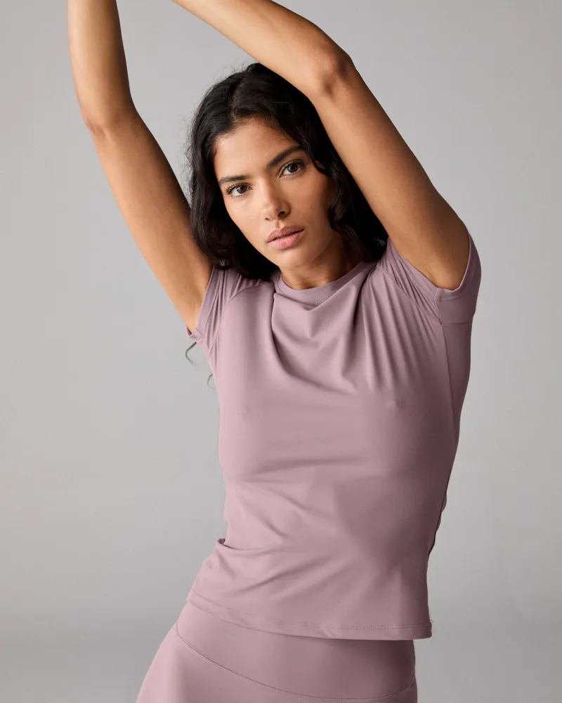 Adanola Ultimate Short Sleeve Top - Dusk Purple
