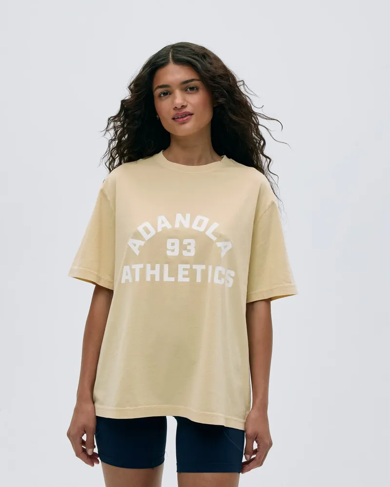 Adanola Campus Vintage Wash Lightweight T-shirt - Butter Yellow