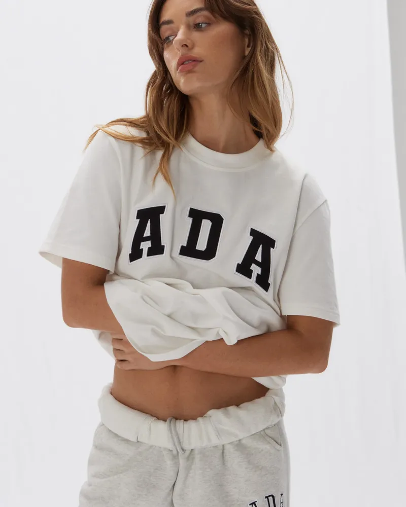 Adanola ADA Short Sleeve Oversized T-shirt - White/Black