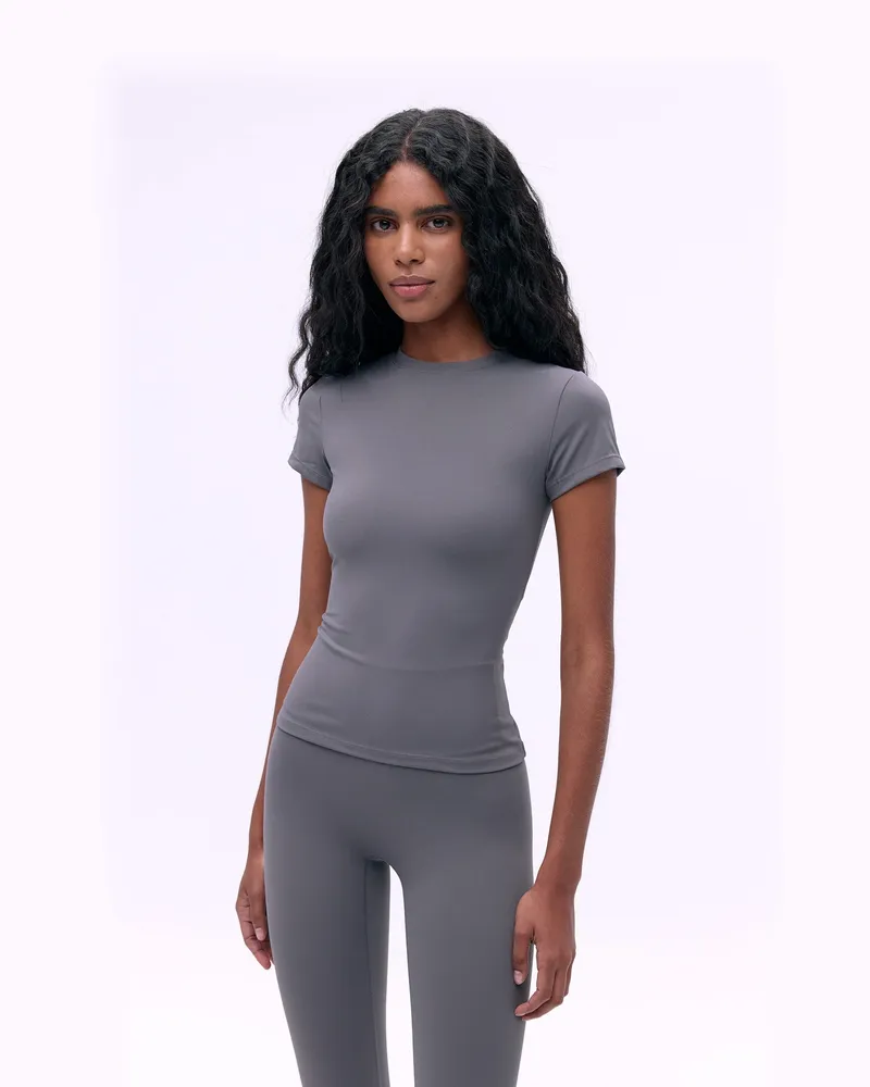 Adanola Ultimate Short Sleeve Top - Dark Grey