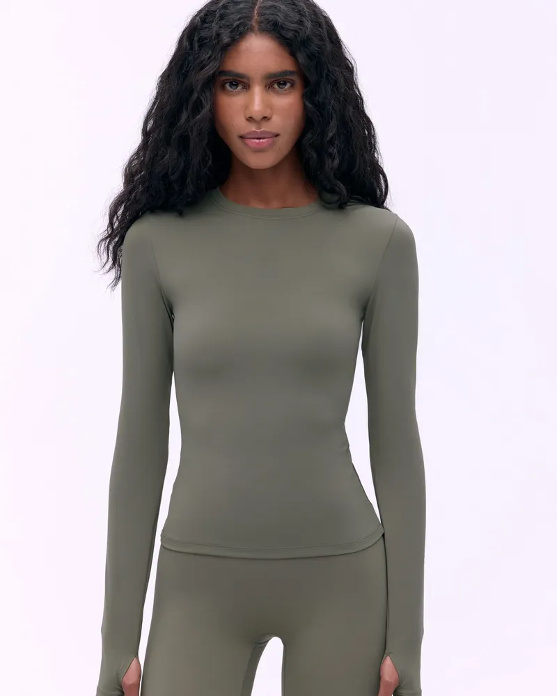 Adanola Ultimate Long Sleeve Top - Olive Green