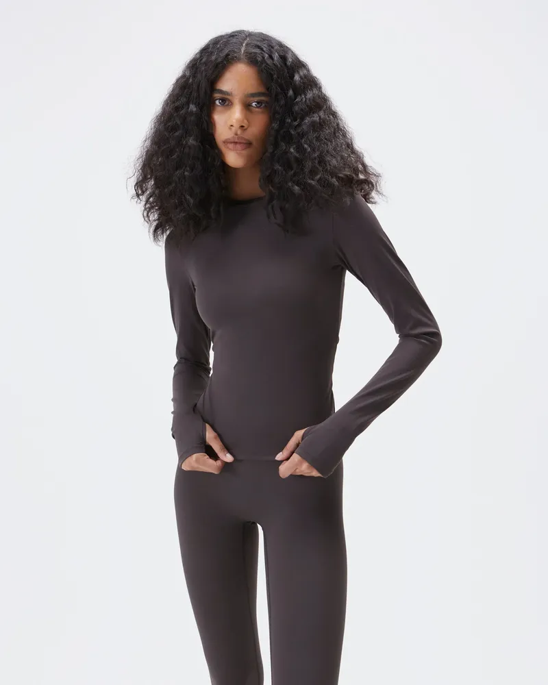 Adanola Ultimate Long Sleeve Top - Coffee Bean