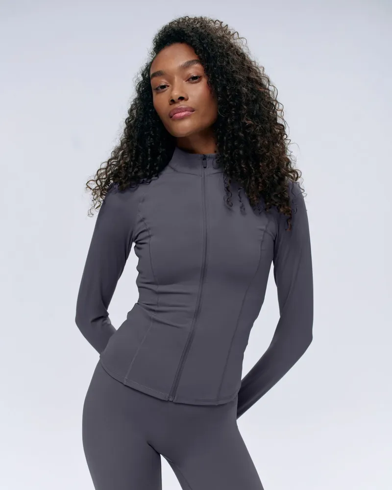 Adanola Hosszú Ujjú, Cipzáras Felső - Sötétszürke