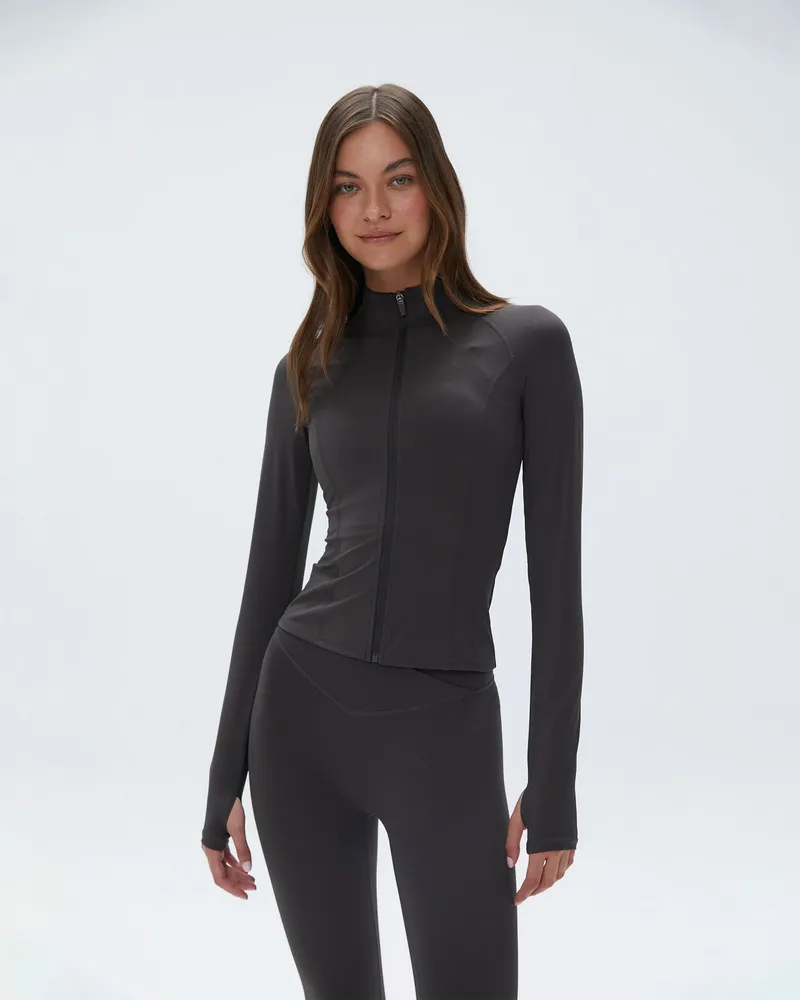 Adanola Ultimate Hosszú Ujjú, Cipzáras Felső - Kávébarna