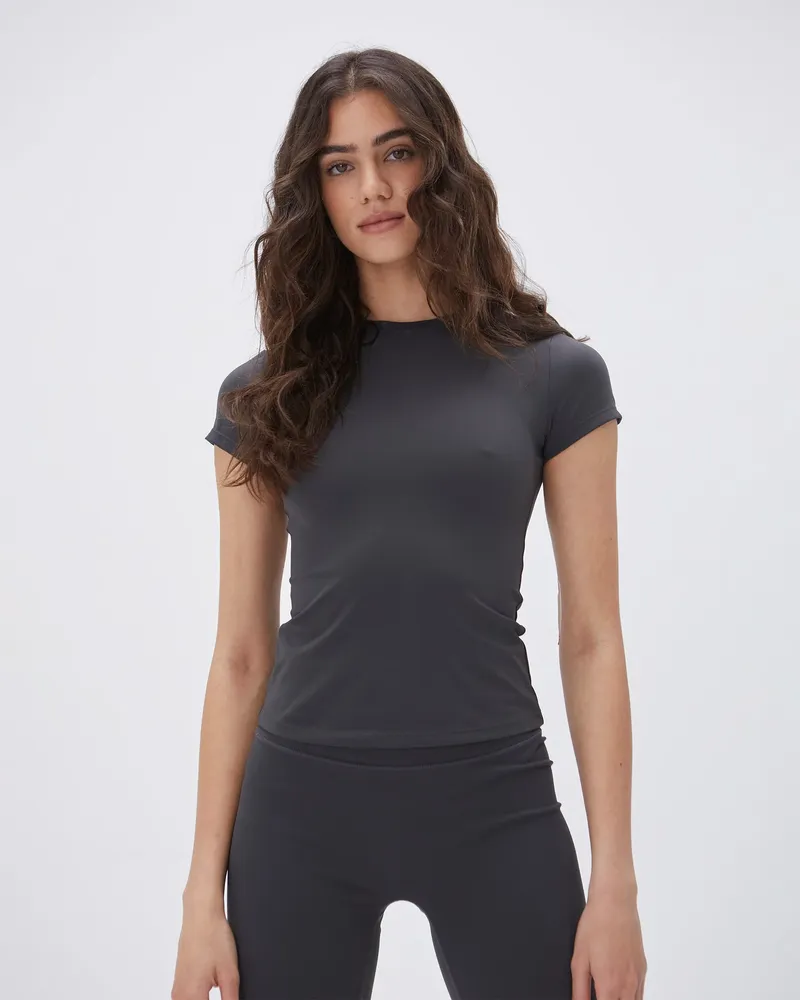 Adanola Ultimate Short Sleeve Top - Graphite Grey