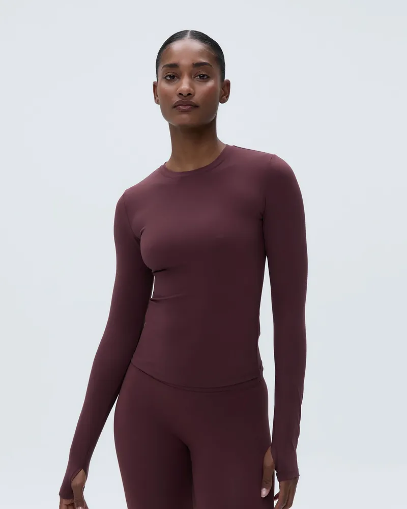 Adanola Ultimate Long Sleeve Top - Burgundy