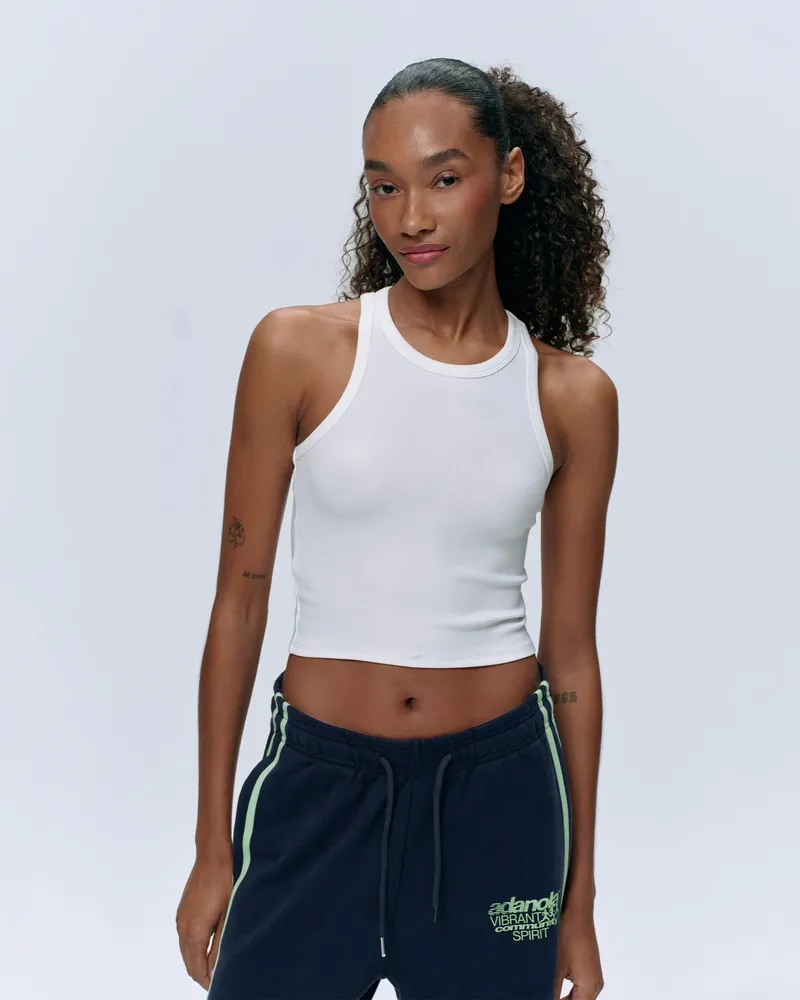 Adanola Rib Tank Top - White