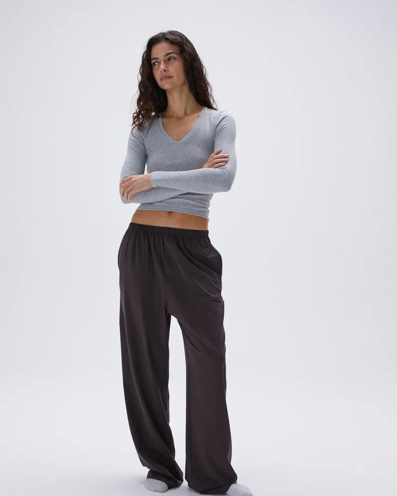 Adanola Modal Cotton Pants - Coffee Bean